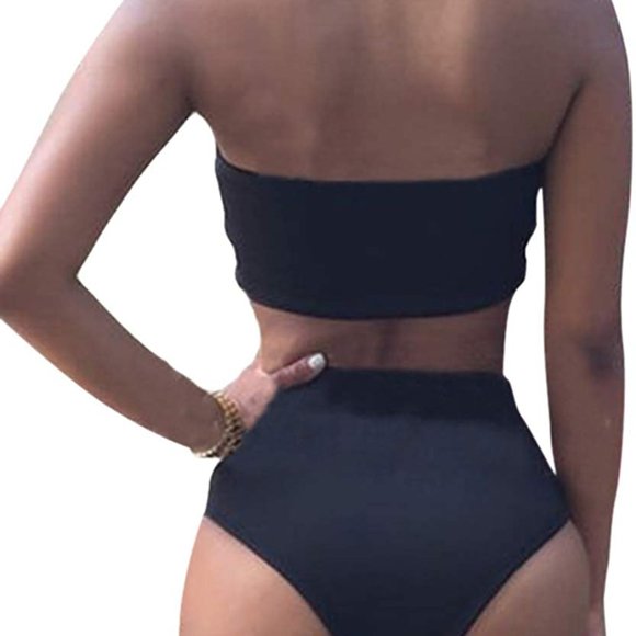 Women's Wrap Pad Cheeky High Waist Bikini Set Suit - Picture 2 of 6